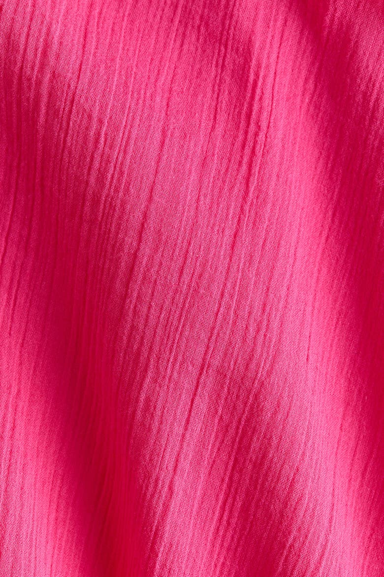 Crinkled Cotton Shirt, Alternate, color, Cerise
