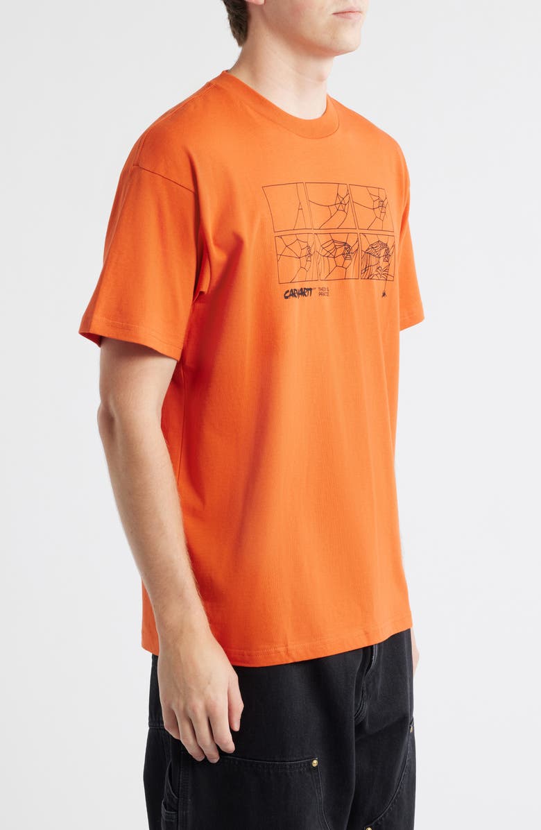 Carhartt Work In Progress Theory & Practice Organic Cotton Graphic T-Shirt, Alternate, color, Persimmon