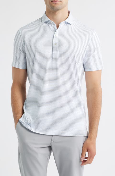 Michael Stripe Performance Golf Polo