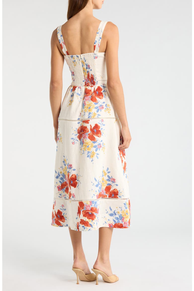 Everett Linen Midi Sundress, Alternate, color, SOPRANO