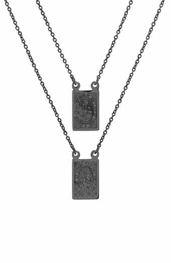 Sacred Heart & Our Lady of Mount Carmel Medallion Necklace