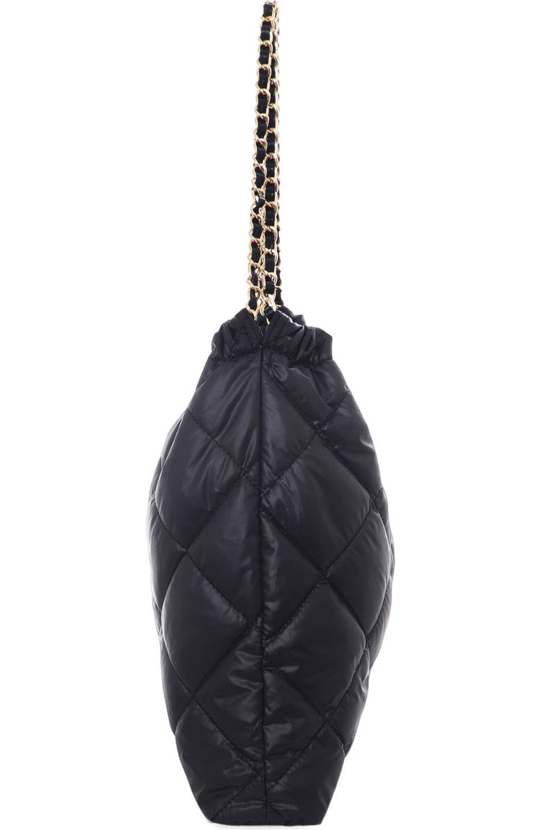 Adornia Quilted Cotton Tote Bag, Alternate, color, Black