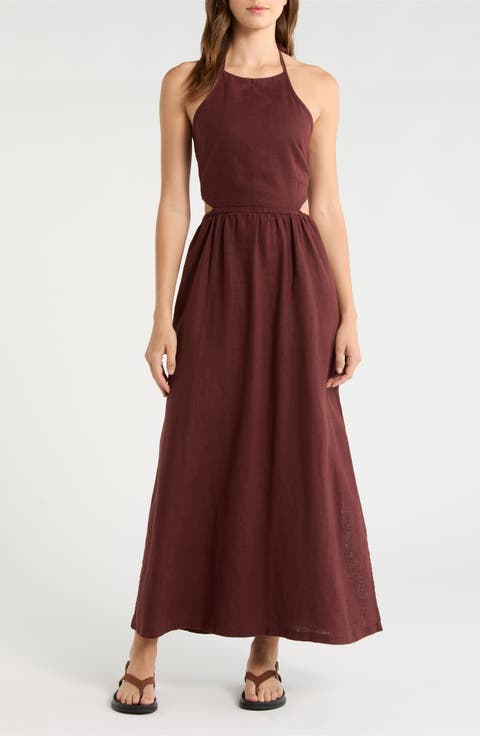 SoftWash Linen Halter Dress