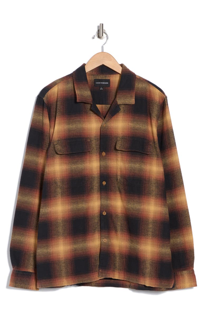 Lucky Brand Plaid Rancher Cotton Button-Up Shirt, Alternate, color, Red Plaid