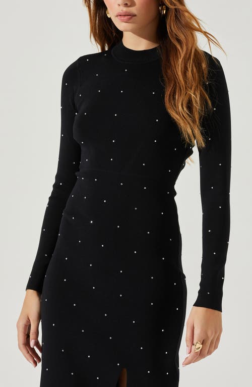 Astr The Label Kariana Long Sleeve Sweater Dress In Animal Print