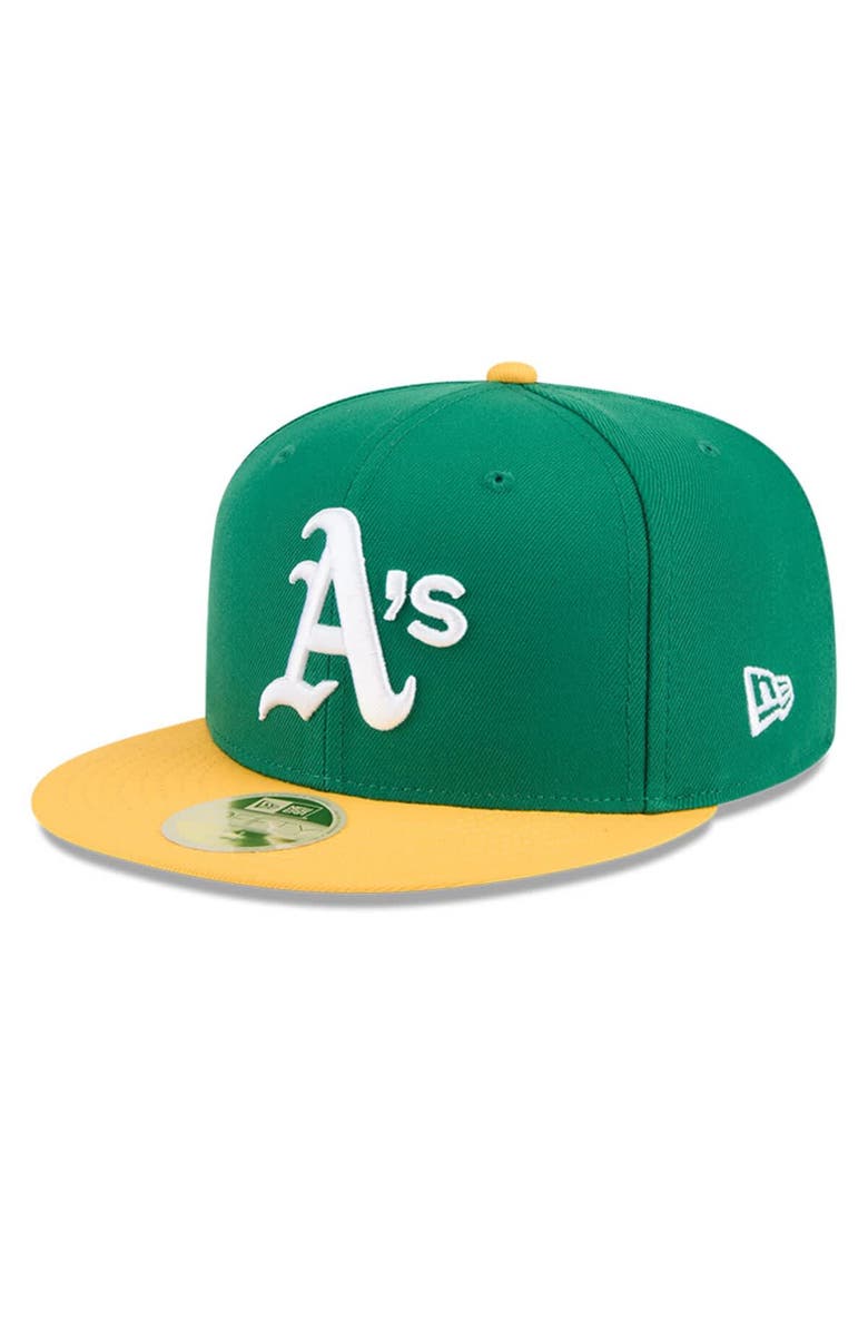 New Era Men's New Era Green Athletics Baseball Hall of Fame 59FIFTY Fitted Hat, Alternate, color, 