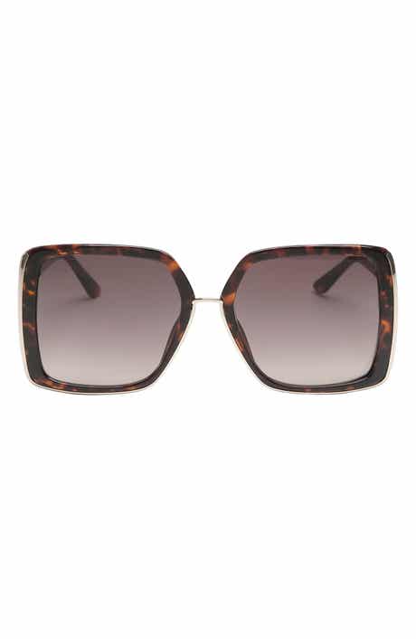 GUESS 58mm Butterfly Square Gradient Sunglasses