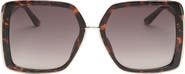 GUESS 58mm Butterfly Square Gradient Sunglasses