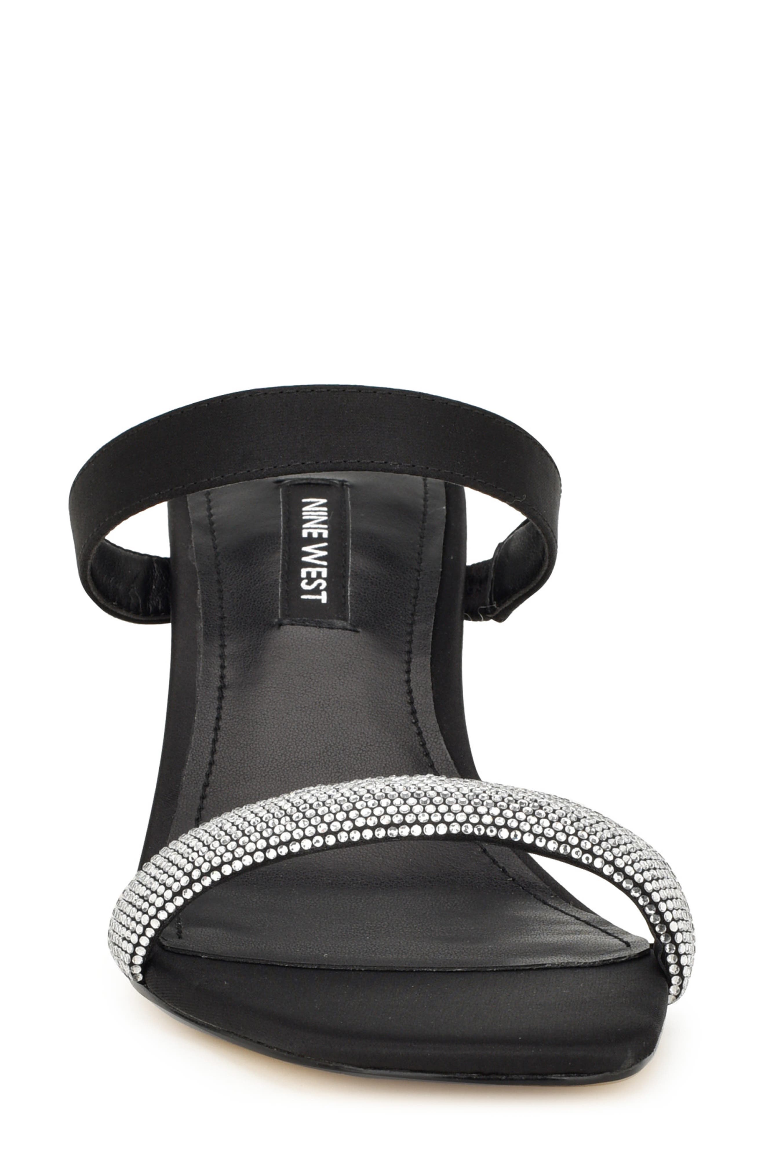 Nine West Shimme Rhinestone Slide Sandal, Alternate, color, 