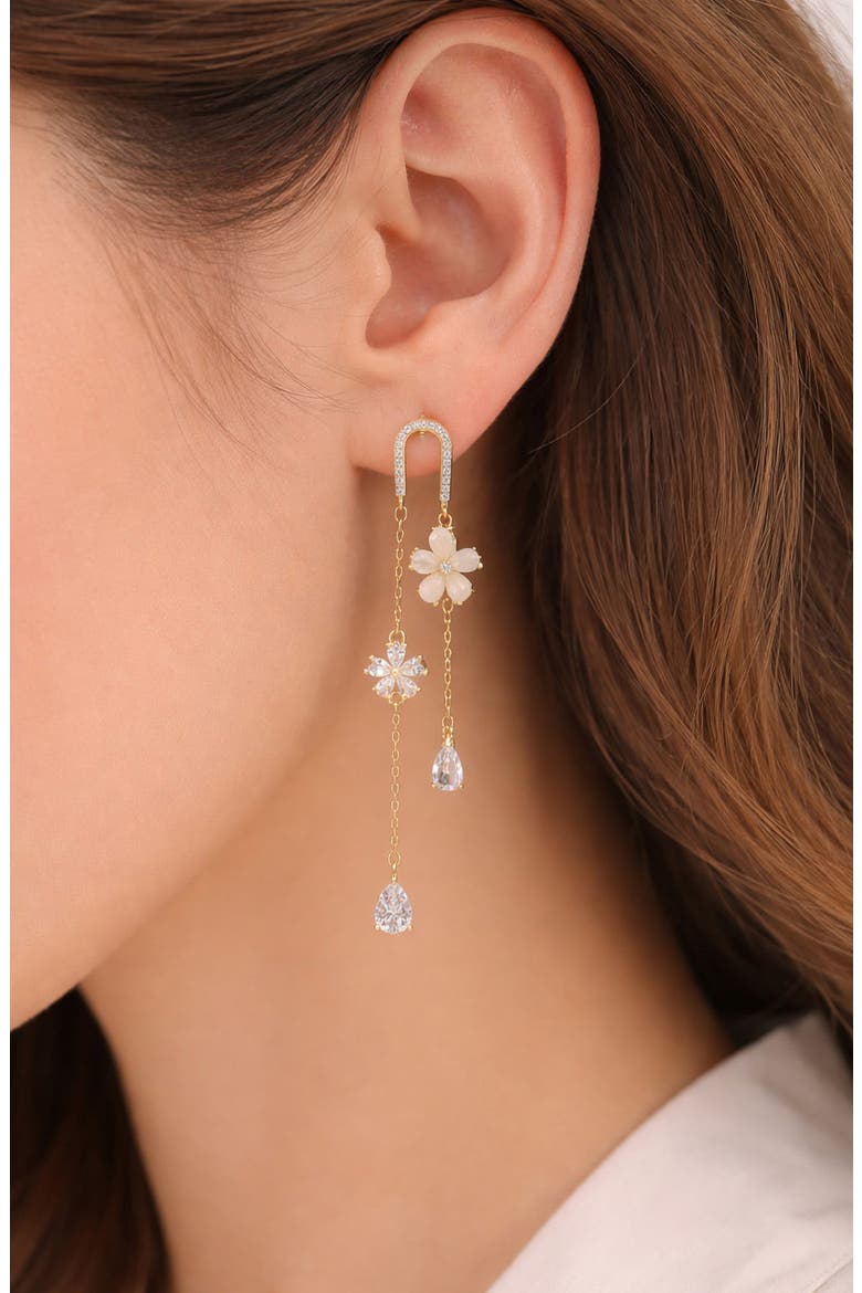 Lucky Flower Drop Earrings, Alternate, color, GOLD