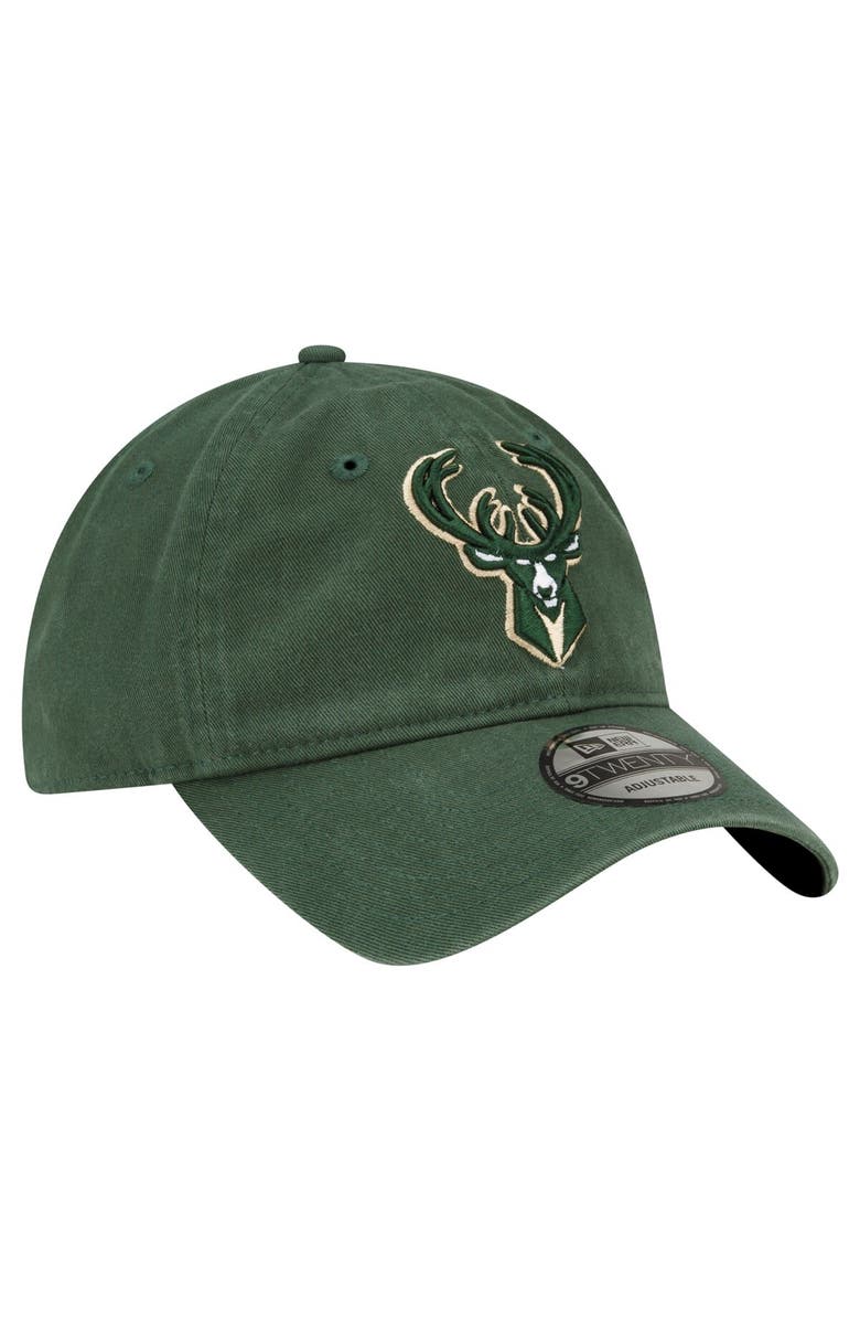 New Era Men's New Era Hunter Green Milwaukee Bucks Team 2.0 9TWENTY Adjustable Hat, Alternate, color, 