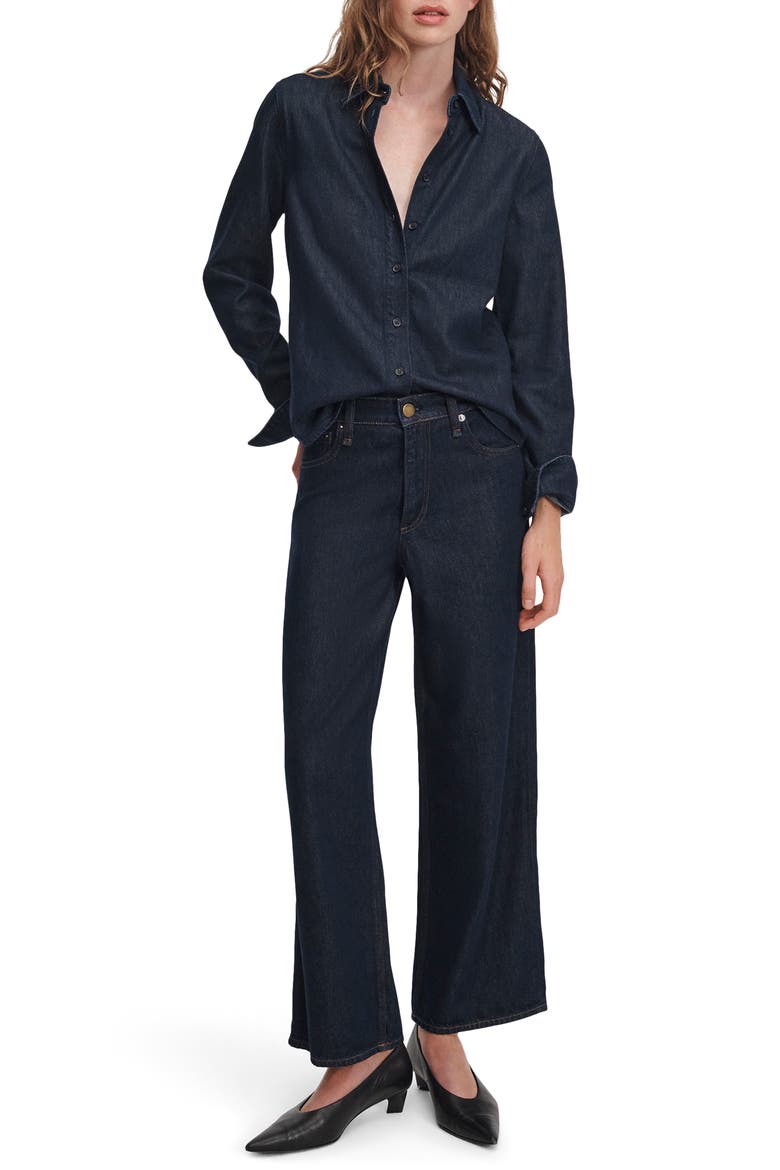 Andi High Waist Ankle Wide Leg Jeans, Alternate, color, DARK RINSE