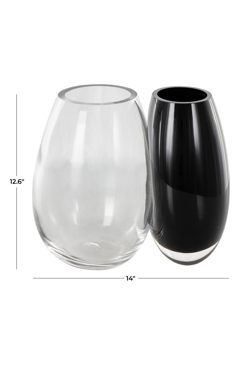 VIVIAN LUNE HOME Recycled Glass Vase, Alternate, color, Black