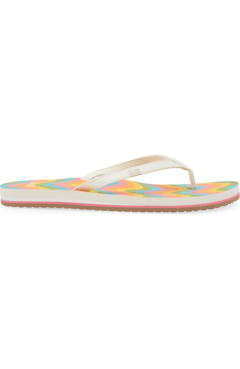 Sanuk Yoga Joy Rainbow Flip Flop, Alternate, color, Rainbow