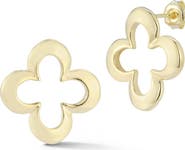 SPHERA MILANO Open Clover Stud Earrings