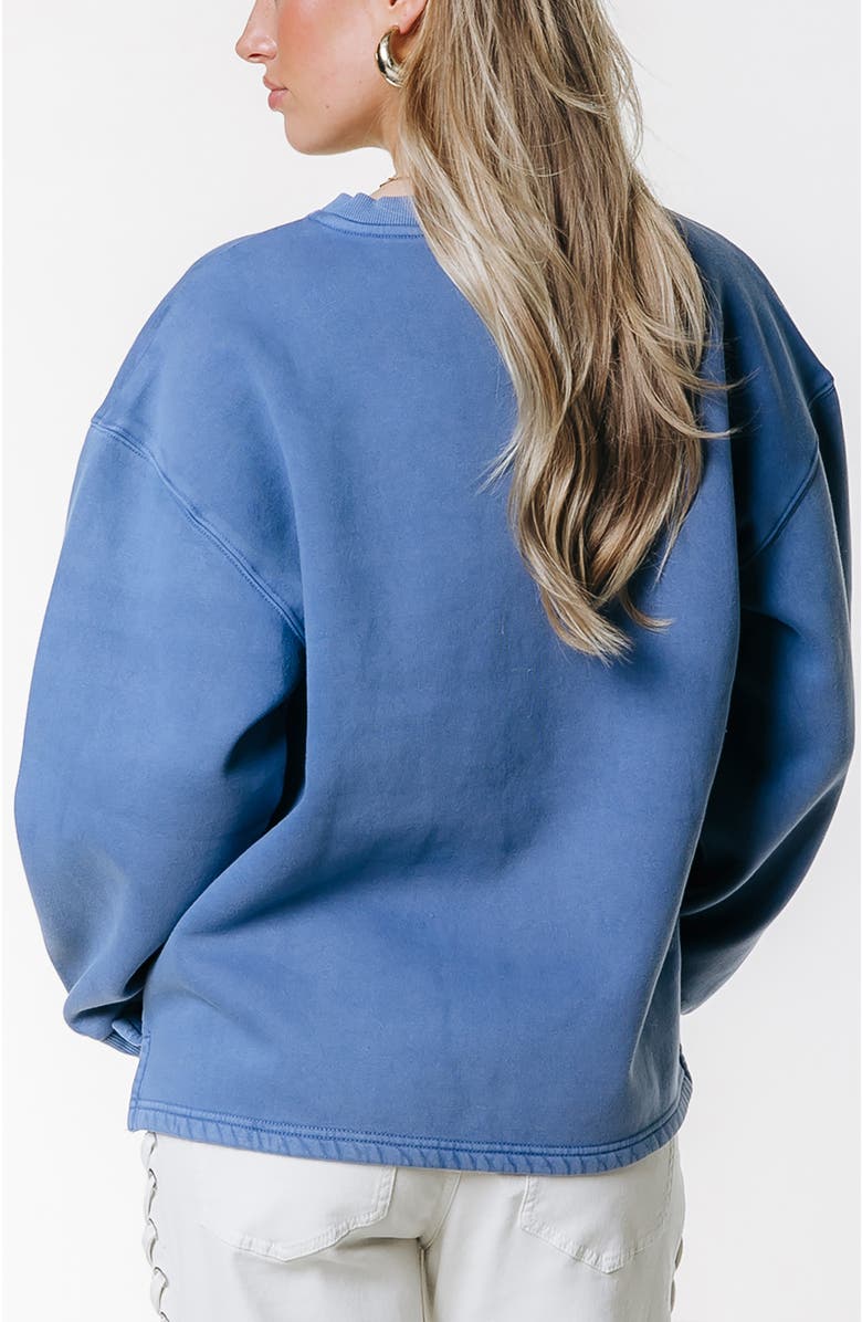 Colourful Rebel CR 33 Washed Baseball Sweat, Alternate, color, Blue