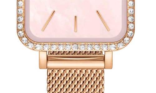 Daniel Wellington Quadro Mesh Strap Watch, 20mm X 26mm In Gold