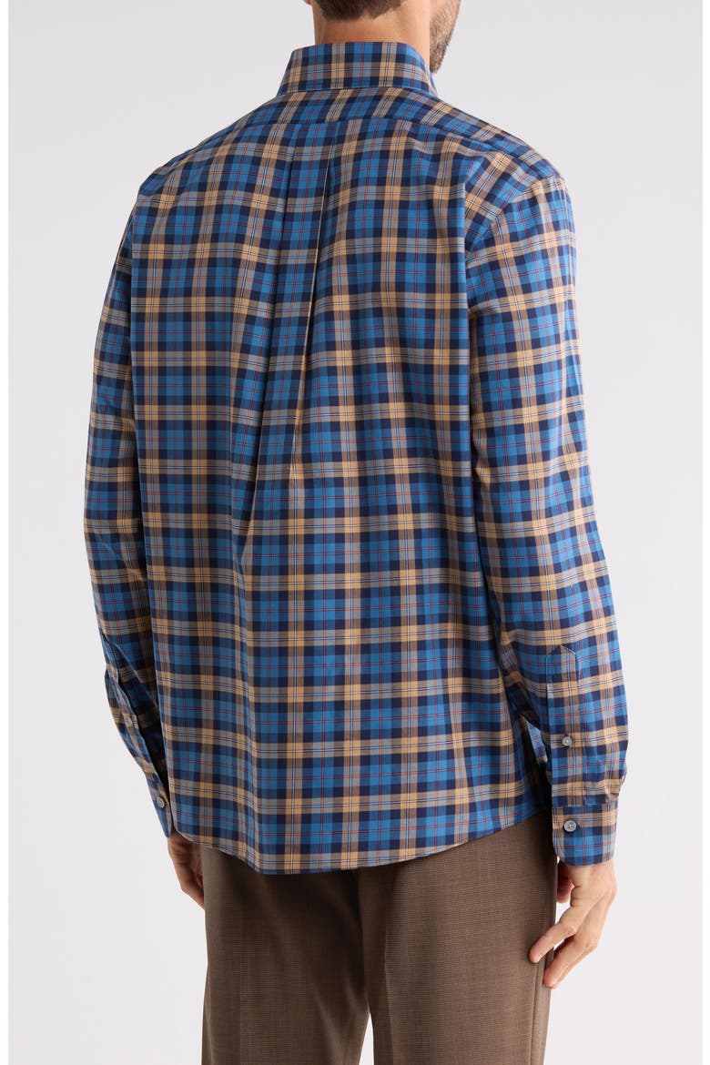 Regular Fit Plaid Cotton Twill Shirt, Alternate, color, TIGERSEYETARTAN