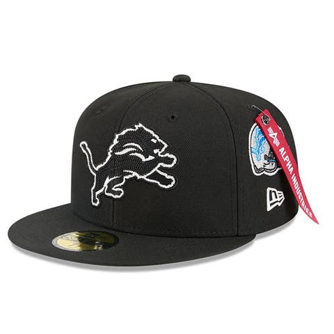 Men's New Era x Alpha Industries  Black Detroit Lions 59FIFTY Fitted Hat