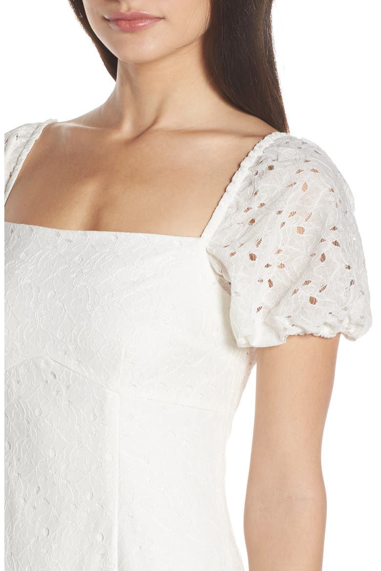 Higher Lace Midi Dress, Alternate, color, IVORY