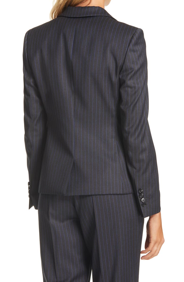BOSS Jaxtika Pinstripe Stretch Wool Jacket, Alternate, color, 