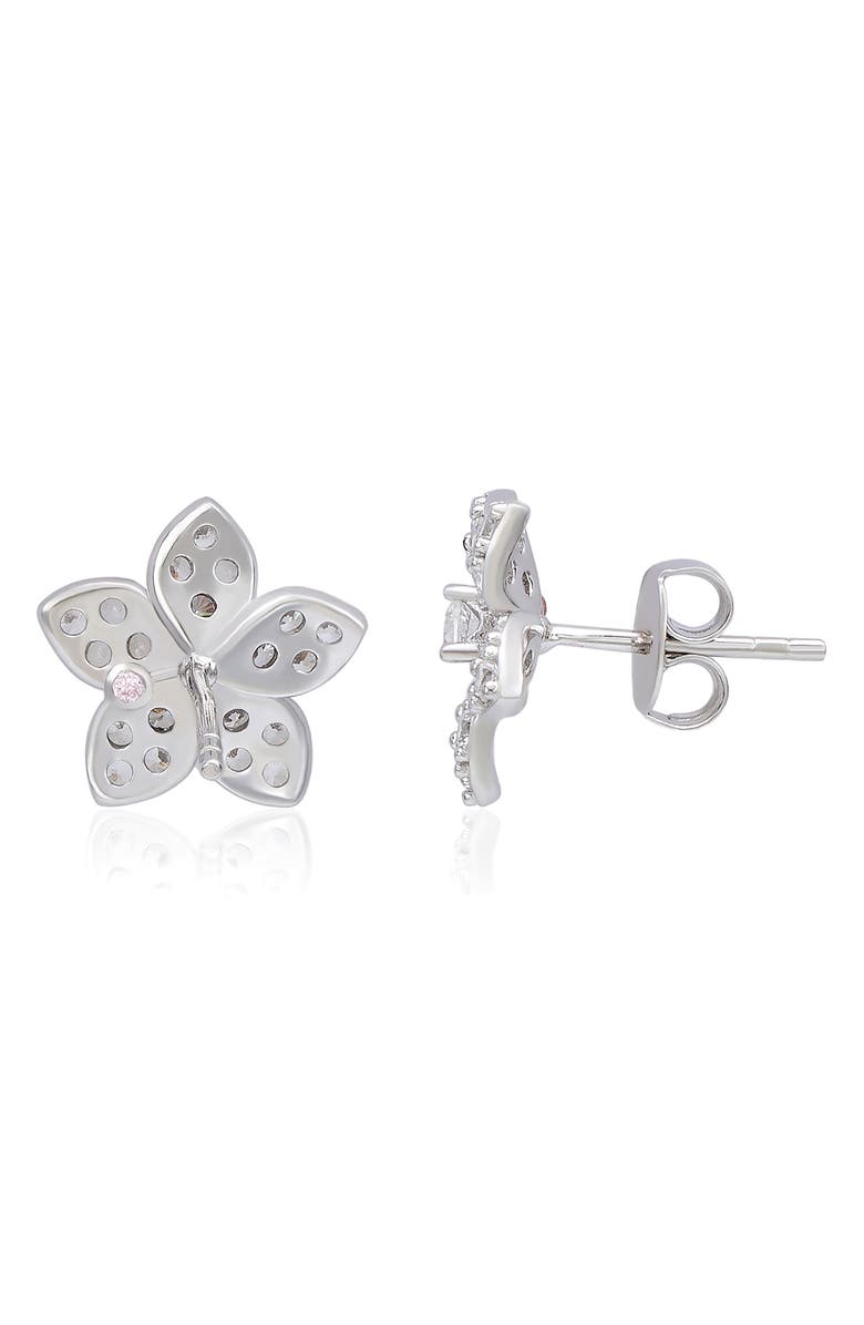 SUZY LEVIAN Pavé Cubic Zirconia Flower Stud Earrings, Alternate, color, 