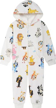 BLUEY Loungewear Fleece Hooded One Piece