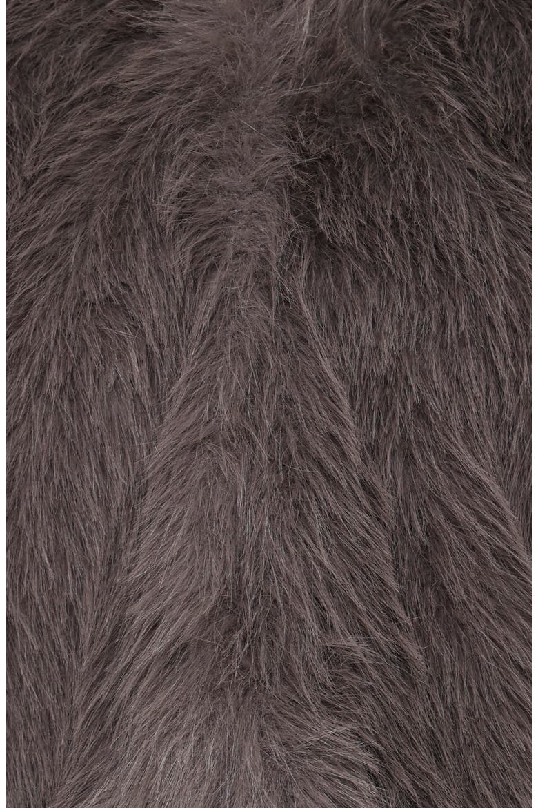 Connie Faux Fur Cropped Jacket, Alternate, color, GUNMETAL GREY