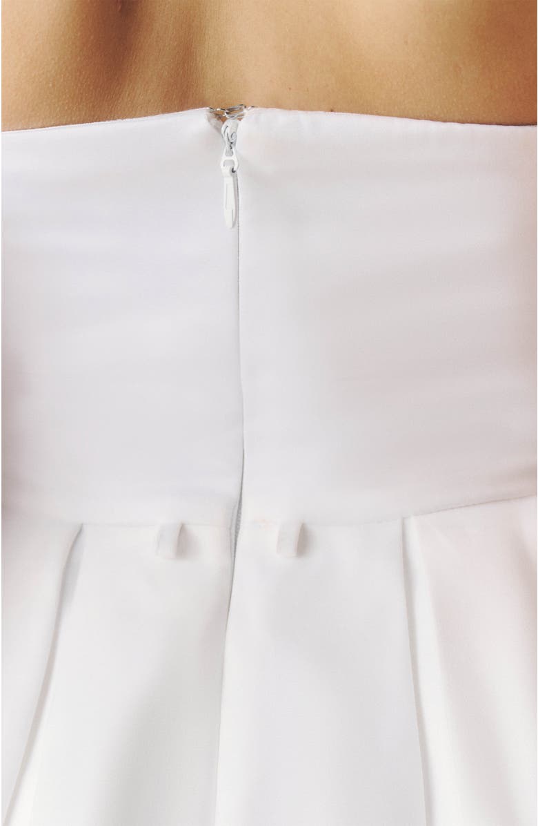 Six Stories Bandeau Bow Back Pleated Midi Dress, Alternate, color, 