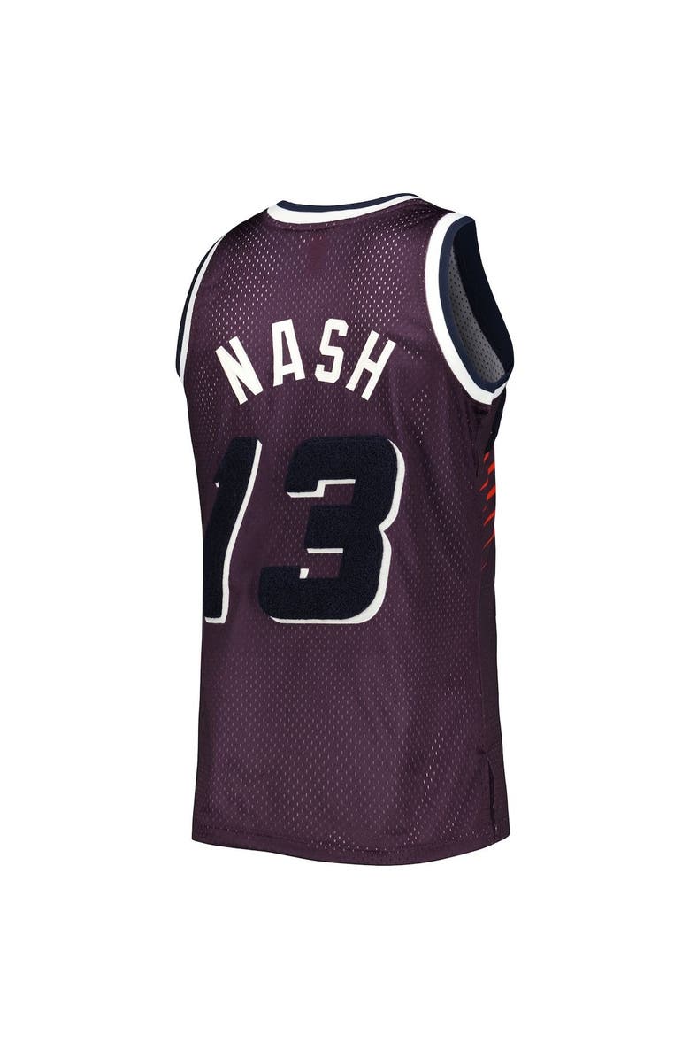 Mitchell & Ness Men's Mitchell & Ness Steve Nash Purple Phoenix Suns 1996/97 Hardwood Classics Off-Court Swingman Jersey, Alternate, color, 