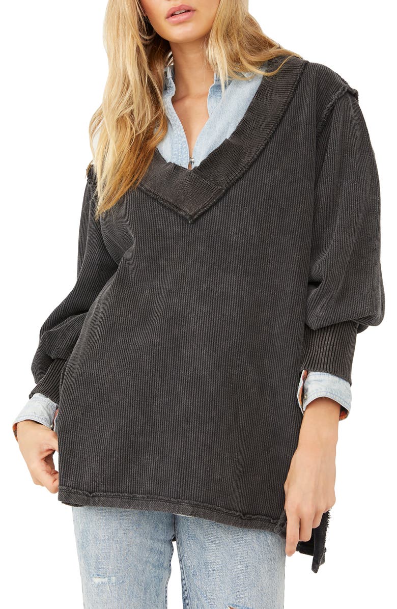 Free People Asher Thermal Knit V-Neck Top, Main, color,