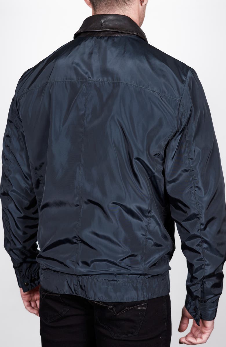 Missani Le Collezioni Reversible Leather Jacket, Alternate, color, Brown/ Navy