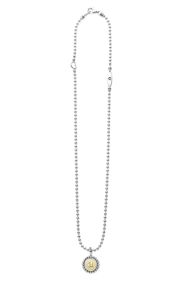 LAGOS Signature Caviar Initial Pendant Necklace, Alternate, color,