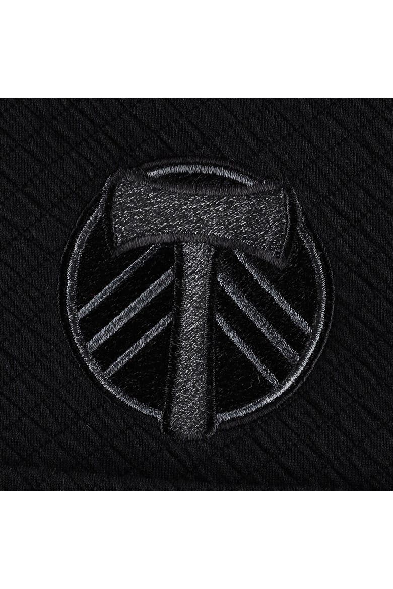 Men's Antigua Black Portland Timbers Streamer Diamond Button-Up Shacket, Alternate, color, Black