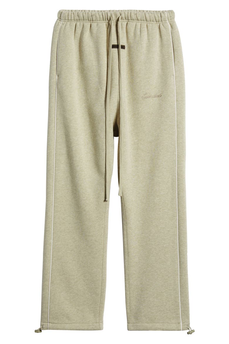 Relaxed Fleece Sweatpants, Alternate, color, HEATHER STONE/ CLOUD WHITE