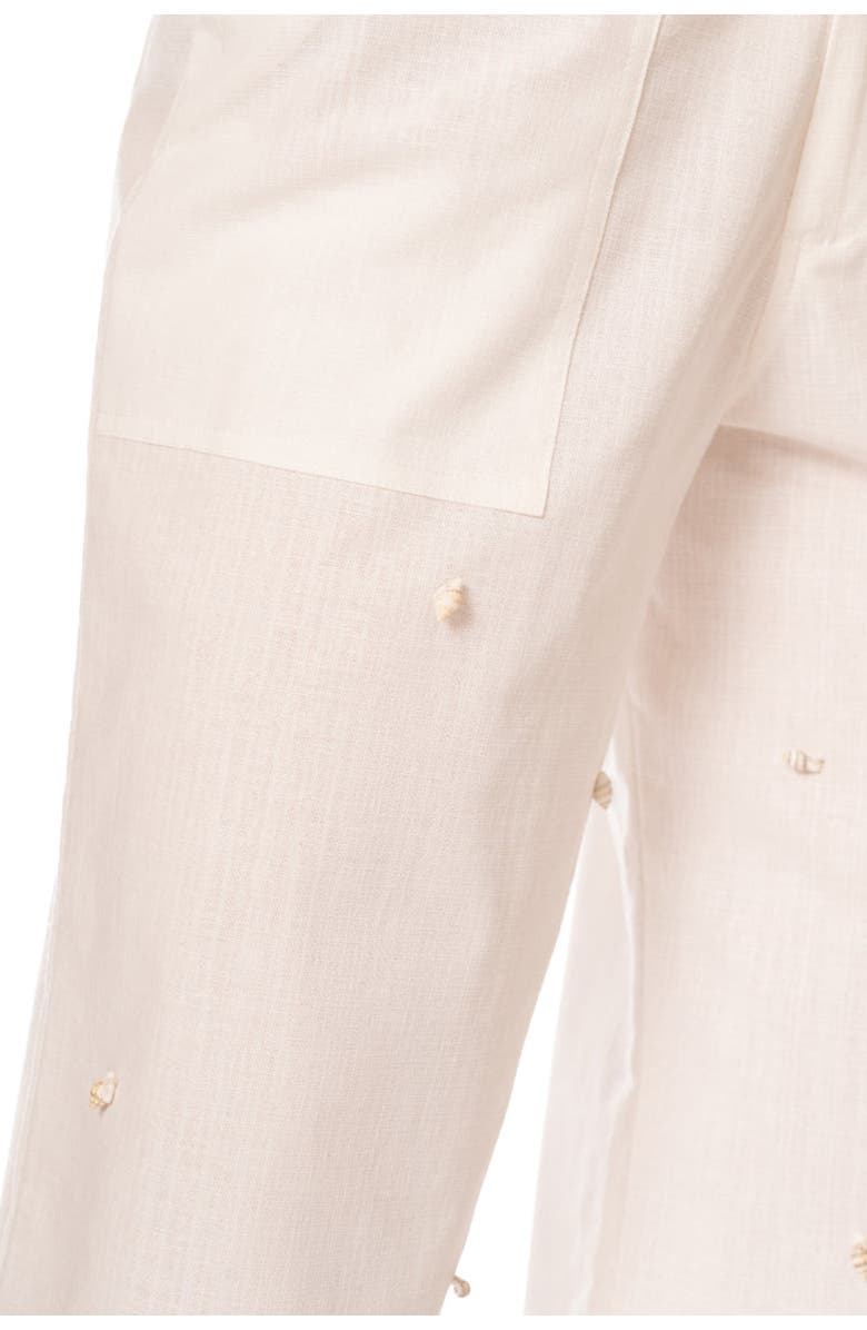 KIBYS Shell Tides Becca Wide Leg Pants, Alternate, color, Off White