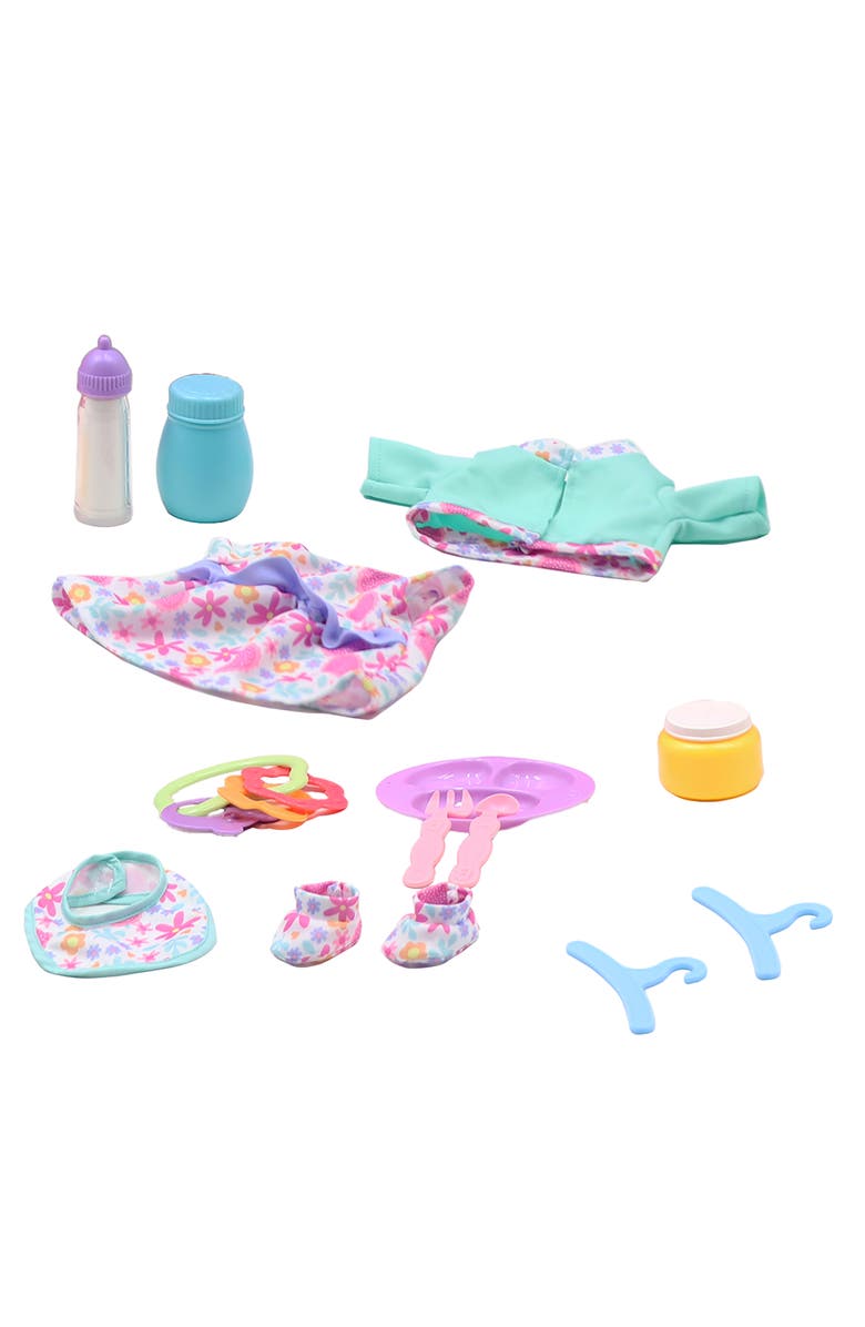 Dream Collection 12 Inch Baby Doll Backpack Set Rainbow & Bunny, Alternate, color, 