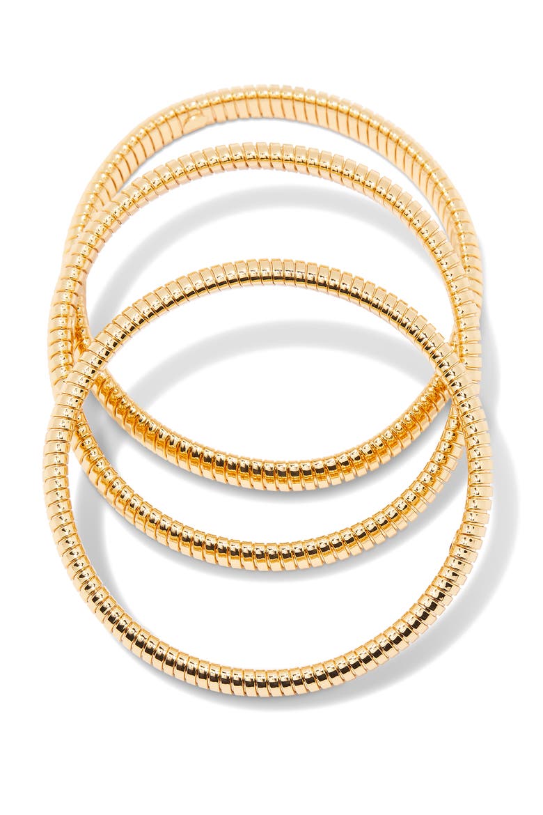 Scottie Set of 3 Bracelets, Alternate, color, GOLD