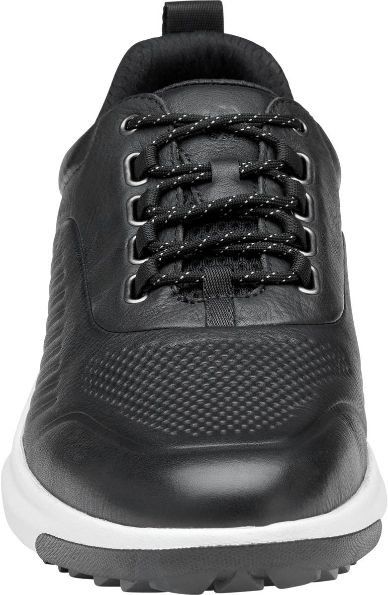 Johnston & Murphy Amherst GL1 Luxe Hybrid Waterproof Golf Sneaker, Alternate, color, Black Waterproof Full Grain