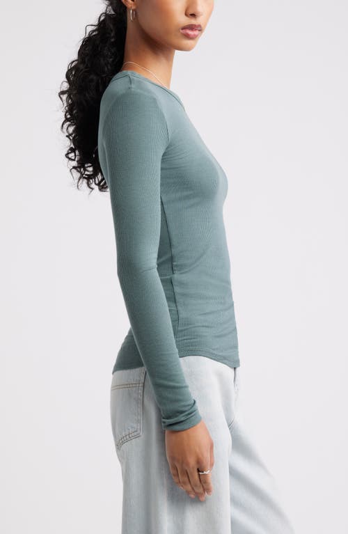 Bp. Ribbed Long Sleeve T-shirt In Gray
