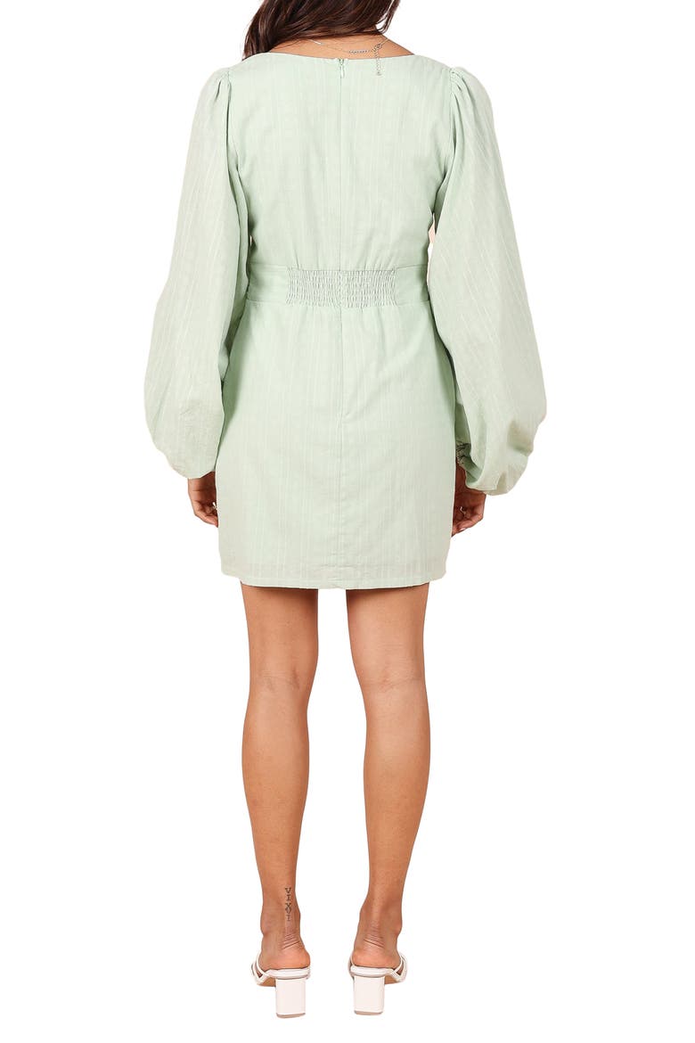 Emilina Long Sleeve Cotton Minidress, Alternate, color, SAGE