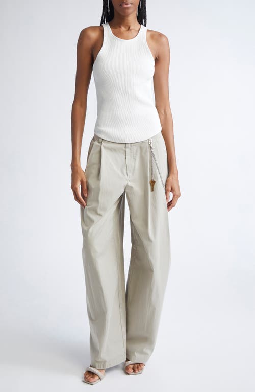 Alexander Wang Racerback Stretch Cotton Rib Tank In White