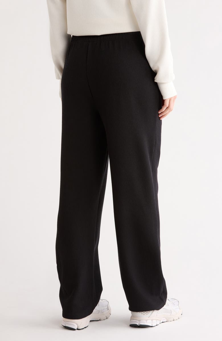 NYDJ Ribbed Scuba Straight Leg Pants, Alternate, color, Black