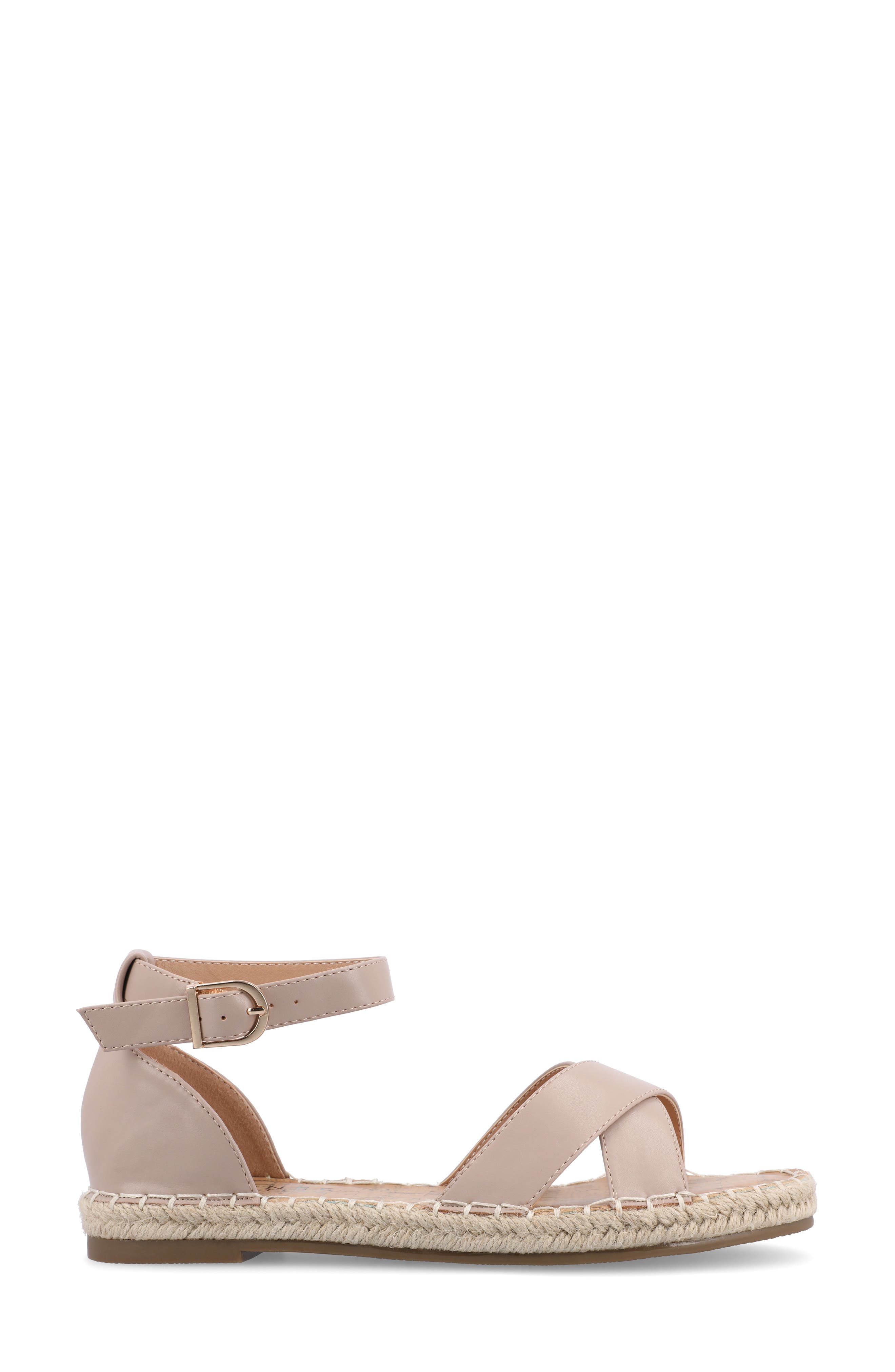 Journee Collection Lyddia Ankle Strap Espadrille Sandal - Wide Width, Alternate, color, Taupe