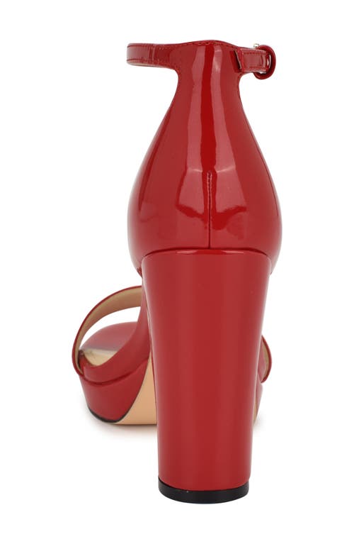 Nine West Elope Platform Sandal In Red