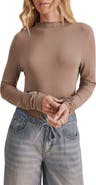 Splendid Bamboo Long Sleeve Mock Neck Top