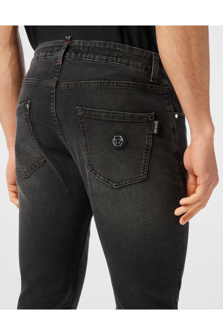 Jeans Super Straight Cut Hexagon Logo Men, Alternate, color, NightCrawler