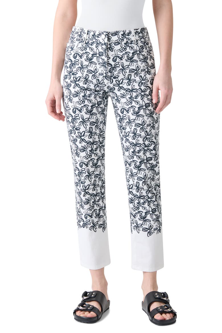 Maru Daisy Tapered Leg Ankle Jeans, Main, color, CREAM-BLACK