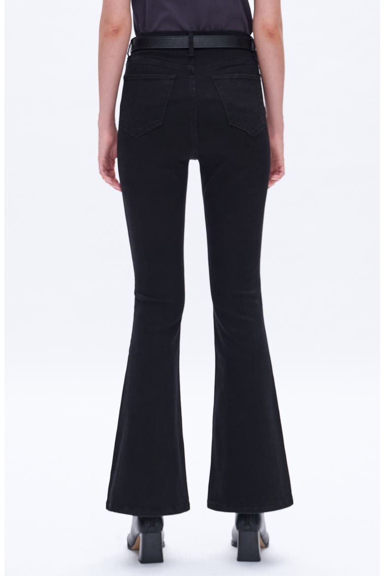 Eva High Waist Flare Jeans, Alternate, color, SOLID BLACK