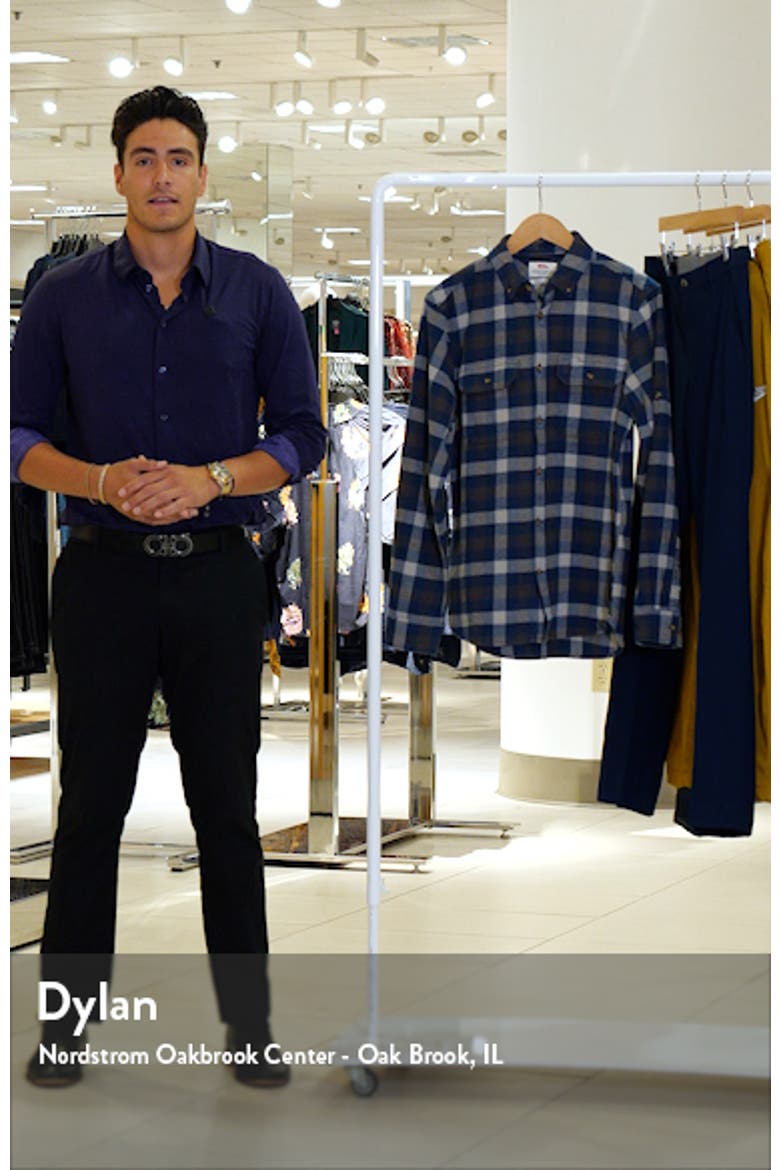 Skog Trim Fit Plaid Cotton Flannel Button-Down Shirt video